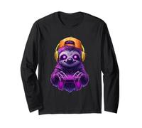 Halloween Zombie Sloth Gamer Video Gaming Boys Kids Girls Maglia a Manica