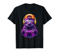 Halloween Zombie Sloth Gamer Video Gaming Boys Kids Girls Maglietta