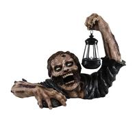Halloween Zombie | Statua Zombi Con Lanterna A LED | Statue Di Giardino Zombi Spaventoso Per Cortile | Ornamenti Del Giardino Spettrale | Decorazioni Per Esterni Horror Per Display E Festa Di Hallowee