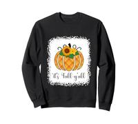 Halloween Zucca Arancione Buffalo Plaid It's Fall Y'All Women Felpa