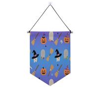 Halloween Zucca Arancione Strega appeso banner con asta telescopica bandiera banner appeso decorazioni per feste per Festival & giorno speciale suministros para fiesta de a?o nuevo