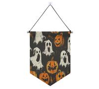 Halloween zucca banner gancio per parete con asta telescopica bandiere banner appeso alla parete decorazioni per feste per ufficio, scuola, aula, dormitorio, casa suministros para fiesta de a?o nuevo