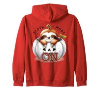 Halloween Zucca Bradipo modalità su Sleepy Cute Felpa con Cappuccio