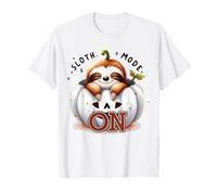 Halloween Zucca Bradipo modalità su Sleepy Cute Maglietta