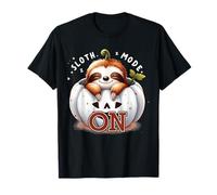 Halloween Zucca Bradipo modalità su Sleepy Cute Maglietta