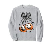 Halloween Zucca Ciliegie Arco Coquette Spooky Ghost Bow Felpa