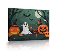 Halloween Zucca Fantasma Tela Arte Della Parete Notte Spettrale Murale Dolcetto o scherzetto Immagini Opere d'arte Stampe Poster Pittura per la decor della camera da letto 45x60cm telaio interno