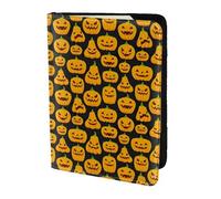 Halloween Zucca Modelli Stampa 5.5 Pollice Passaporto Titolare Caso con Documento Carta di Credito Organizzatore per Viaggi, Nero , Taglia unica