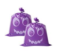 Halloweennnn - Borsa per foglie per rifiuti di zucca riutilizzabili per il cortile | Tote Bags Donna | Favors Festa, 2 pezzi grande capacità Halloweennn Conservazione dei rifiuti per il giardino
