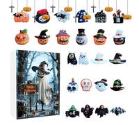 Halloweens Calendar Advent 2025 - Calendario Di Halloween | Figure Spettrali -Dar | Toys Horror Countdown -Dar - Mini Figure Da Collezione Bambola Per Uomini Donne Ragazzi Adolescenti Adult