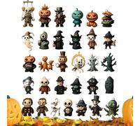 Halloweens Toys Calendar Advent - Halloweens Countdown Calendar | 2d Acrylic Collectible Doll Mini Toys Figures For Party Kids Men Women Boys Adults Kitchen Girls Teen Holiday Home Decor
