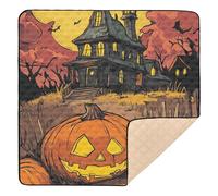 Hallowmas Happy Halloween Holiday grande antiscivolo Baby Gym & Activity Mat per interni ed esterni, leggero tappetino per gattonare per bambini, 127 x 127 cm