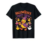 Hallowquack Party Crew Cute Halloween Duck Costume Maglietta
