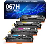 Halloya 067H 067 Toner Compatibile con Canon i-SENSYS MF655CDW (4 Pezzi)