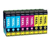 Halloya 16XL Cartucce Compatibili per Epson 16 XL Multipack per Workforce WF-2510 WF-2630 WF-2660 WF-2010 WF-2520 WF-2530 WF-2540 WF-2650 WF-2750 WF-2760 (3 Ciano, 3 Magenta, 3 Giallo)