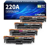 Halloya 220A 220X MFP 4302dw Toner: per HP 220A Set di toner Con Chip compatibile Color Laserjet Pro MFP 4302dw 4202dw 4302fdw 4202dn 4302fdn Nero Ciano Giallo Magenta W2200A W2201A W2202A W2203A