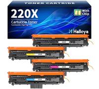 Halloya 220X Toner Compatibile per HP 220X 220A Toner Color Laserjet Pro MFP 4302dw 4302fdw 4202dw 4202dn 4302fdn Nero Ciano Giallo Magenta, W2200X W2201X W2202X W2203X Con Chip 4PK