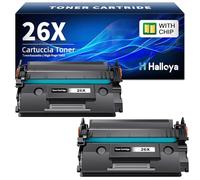 Halloya 26X Compatibili Cartucce di Toner Sostituzione per HP 26X CF226X 26A CF226A LaserJet Pro MFP M402dn M402n M426dw M426fdw M426fdn M402dw M402d Toner (Nero, Confezione da 2)