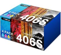Halloya CLT-P406C Multipack Toner compatibile per Samsung CLT-406S Toner | Compatibili con Samsung Xpress CLP-365 CLX 3305 C460W C410W CLP-360 CLP-365W CLX-3305FN CLX-3305W CLX-3300 C460FW (confezione