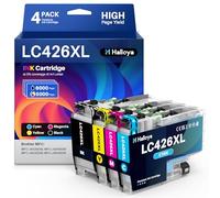 Halloya LC426XL Cartucce Compatibili con Brother LC426LC-426XL LC-426VAL Multipack per Brother MFC-J4335DW MFC-J4340DW MFC-J4540DW MFC-J4540DWXL (Confezione da 4)