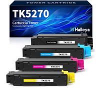 Halloya TK-5270 TK5270 Cartuccia Toner Compatibile per Kyocera ECOSYS M6630cidn P6230cdn M6230cidn TK-5270K TK-5270C TK-5270M TK-5270Y (Nero Ciano Giallo Magenta,confezione da 4)