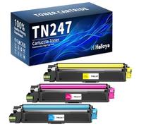 Halloya TN247 TN243 Compatibili per Brother TN247 TN-243CMYK per Brother MFC-L3750CDW L3770CDW HL-L3210CW HL-L3230CDW DCP-L3550CDW (Ciano Magenta Giallo, 3-Pack)