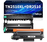 Halloya TN2510 - Toner DR2510 Tromm, compatibile con Brother TN-2510 XL DR2510 TN2510 per HL-L2400DW HL-L2400DWE MFC-L2800DW DCP-L2620DW MFC-L2860DWE DCP-L2627DW con chip (2 per )