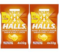 Halls Caramelli duri Sapore Miele e Limone, 4 x 32 g (Confezione da 2)