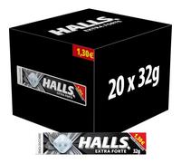 HALLS CARAMELLE EXTRA FORTE NERA STICK CARAMELLA SENZA ZUCCHERO CONFEZIONE 20 PZ