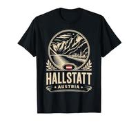 Hallstatt Austria - Emblema da Viaggio Souvenir Color Crema Maglietta