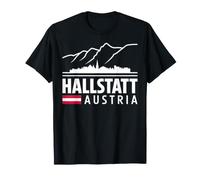 Hallstatt Austria Skyline Badge Souvenir da Viaggio Maglietta