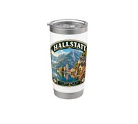 Hallstatt Austria Vintage Alpi Austriache Viaggio Bicchiere termico in acciaio inox doppia parete