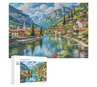 Hallstatt Town Puzzle 300 Pezzi Gioco Creativo Per Ragazzi Dai 9 Anni Cute Pet Animals Intelligenza Educativa Rompicapo Idea Regalo Per Figlio A Natale E Compleanno 300 PCS