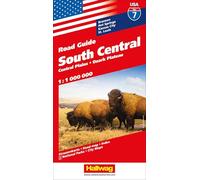 Hallwag Strassenkarte USA, South Central 1:1 Mio.: Mit Branson, Hot Springs, Kansas City, St. Louis. Inkl. Stadtpläne, Ortsverzeichnis und Reiseinformationen: 7