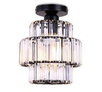 Hallway Chandeliers Lighting,Flush Mount Ceiling Light,Double-Layers Crystal Chandelier Lighting Fixture for Bedroom,Hallway,Bar,Kitchen,Bathroom,Included Light