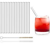 HALM cannucce di vetro 12x 15 cm corte cannucce in vetro - Linea Economica - Cannucce Riutilizzabili - Lavabili in lavastoviglie - piccoli cannucce di vetro dalla Germania