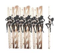 Halme - divertenti da scapolo, decorazione sfacciata da bere | 24 pezzi di uomini danzanti riutilizzabili paglia per feste nuziali, serata femminile