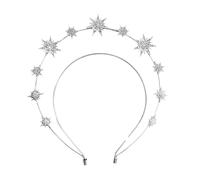 Halo Crown Esagerato Sole Luna Stelle Orecchini Pendenti Orecchini Con Strass For Gioielli Da Donna Golden Boho Delicato Confortevole(Silver)