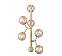 Halo Design Atom Vertical Lampadario Ottone Anticato