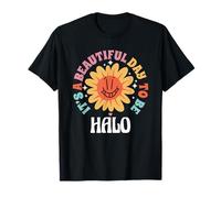 Halo Nome Personalizzato Bella Giorno Testo Ondulato Retro Maglietta