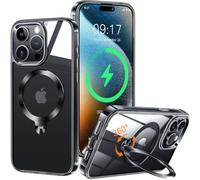 HaloArt 360° Girevole Supporto Magnetica Cover per iPhone 13 Pro [Stabile CD Anello Supporto per MagSafe] [N.1 Potenza Magnetica & Protezione Militare] Custodia Protettiva Antiurto Sottile, Nero