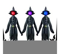 halooween Decorazioni di spaventose, Set di 3 Streghe Nere di a LED con Cappelli, partecipazione Decorativa da 59 Pollici con Oggetti Horror delle Vacanze illuminanti a LED per Giardino
