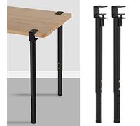 HALOPNCT Gambe per Morsetto da Tavolo in Metallo 4 PCS Regolabile a Forma di Forma da Pranzo Gambe mobili per mobili Fai -da -Te Nero (45 cm)