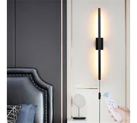 HALOPNCT Lampade a Parete Luci a LED a Batteria gestita Interna con Telecomando a 270 ° Rotazione dimmerabile USB Ricaricabile per Soggiorno Camera da Letto (Pacchetto Bianco 1)