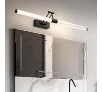 HALOPNCT Lampade a Parete Luci a LED Spessore Frontale Frontale 180 ° +350 ° ruotare con Braccio Regolabile Striscia Lunga acrilica per Dipinti da Bagno Camera da Letto (58 cm Neri)