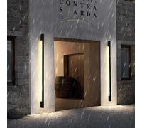 HALOPNCT Lampade a Parete Luci in Legno Moderno a LED Nordico Lineare Apparecchiatura Temperatura Lunga con acrilaca Camera da Letto per Camera da Letto Studio Studio Lampade del soggio