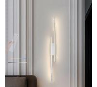 HALOPNCT Lampade a Parete Luci LED in in Indietro con DESMINGI di Controllo Design Moderno Design Alluminio Decorativo per Corridore SOGGIORO Camera da BEDE (Bianco 120 CM)