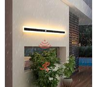 HALOPNCT Lampade a Parete Luci LED LED Solar Outdoor Decorativo 2700K/4500K/6500K Dimming IP65 Garden Power a energia Solare per Pathway Yard Garden (B 32cm)