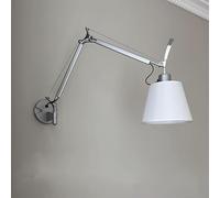 HALOPNCT Prononi murali Moderni Braccio roccioso scalabile E27 Braccio oscillante Lungo con Lampada da tonalità in Tessuto Regolabile per Camera da Letto (A)