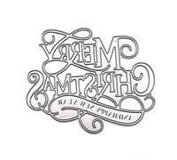 Haloppe Fustelle per taglio natalizio, fai da te Scrapbooking Stencil Stampo, Natale fustellato Buon Natale Lettere fai da te in acciaio al carbonio liscio bordo fustella decorativa Artigianato -